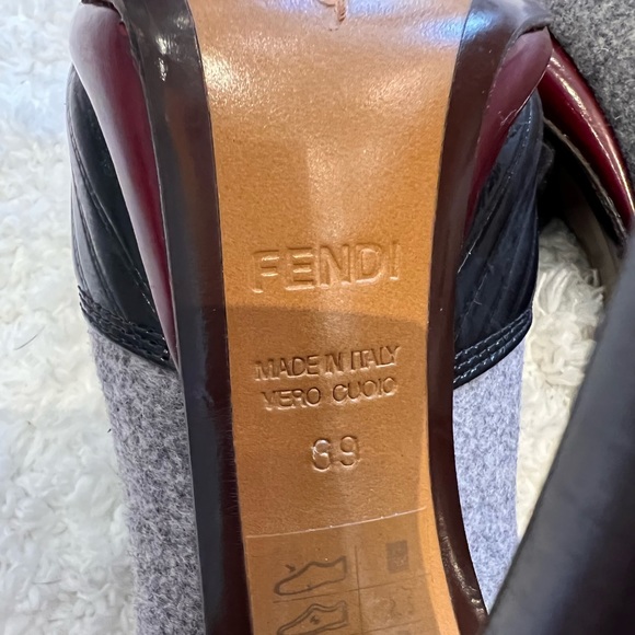Fendi Leather and Wool Pumps - Picture 6 of 10